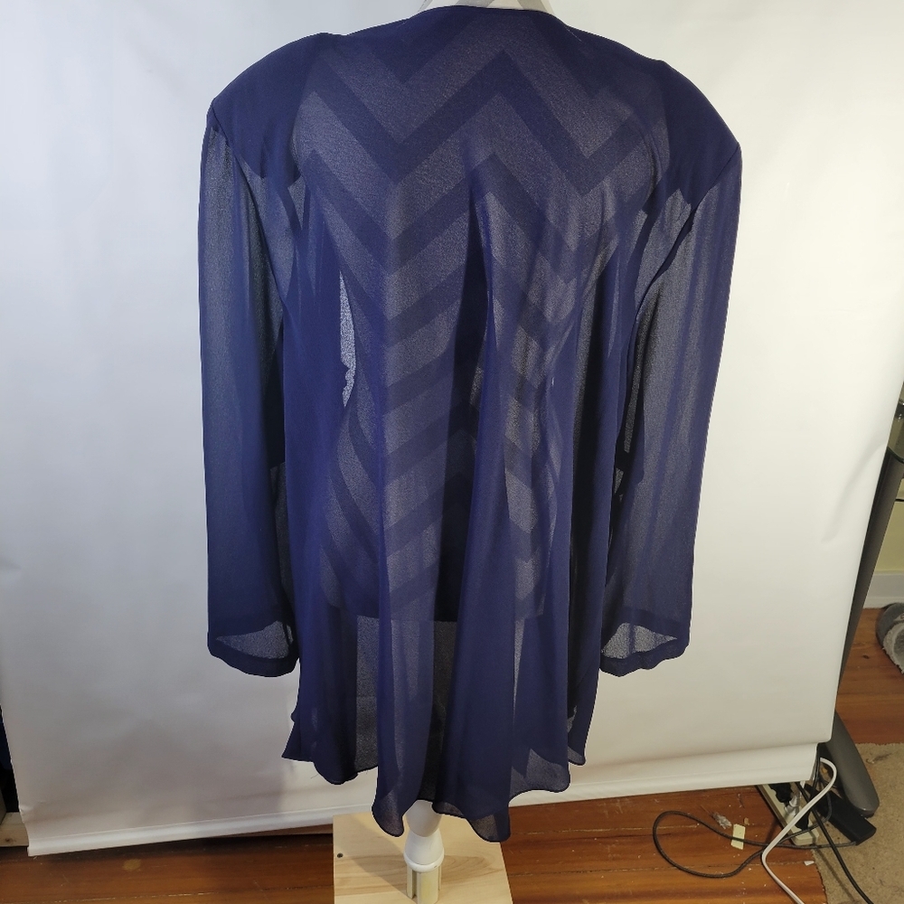 Vntg Cattiva New York 2 Piece Dress USA Made Tiered Tank Sheer Jacket No Size - Picture 9 of 13